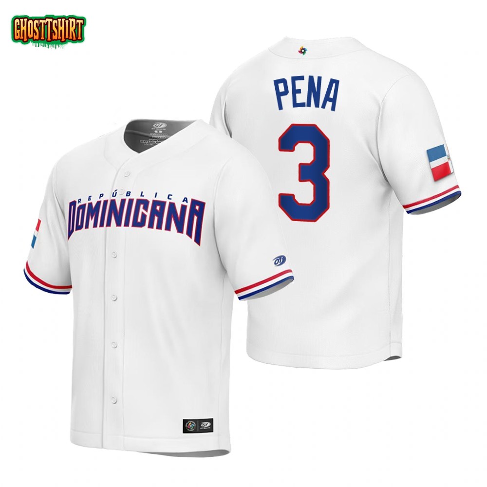 Dominican Republic Jeremy Pena White Replica 2023 World Baseball