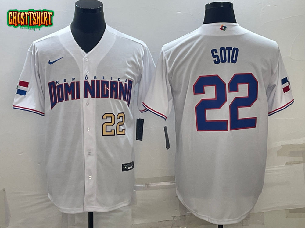 Juan Soto No.22 Dominican Republic 2023 World Baseball Jersey Printed  Fanmade