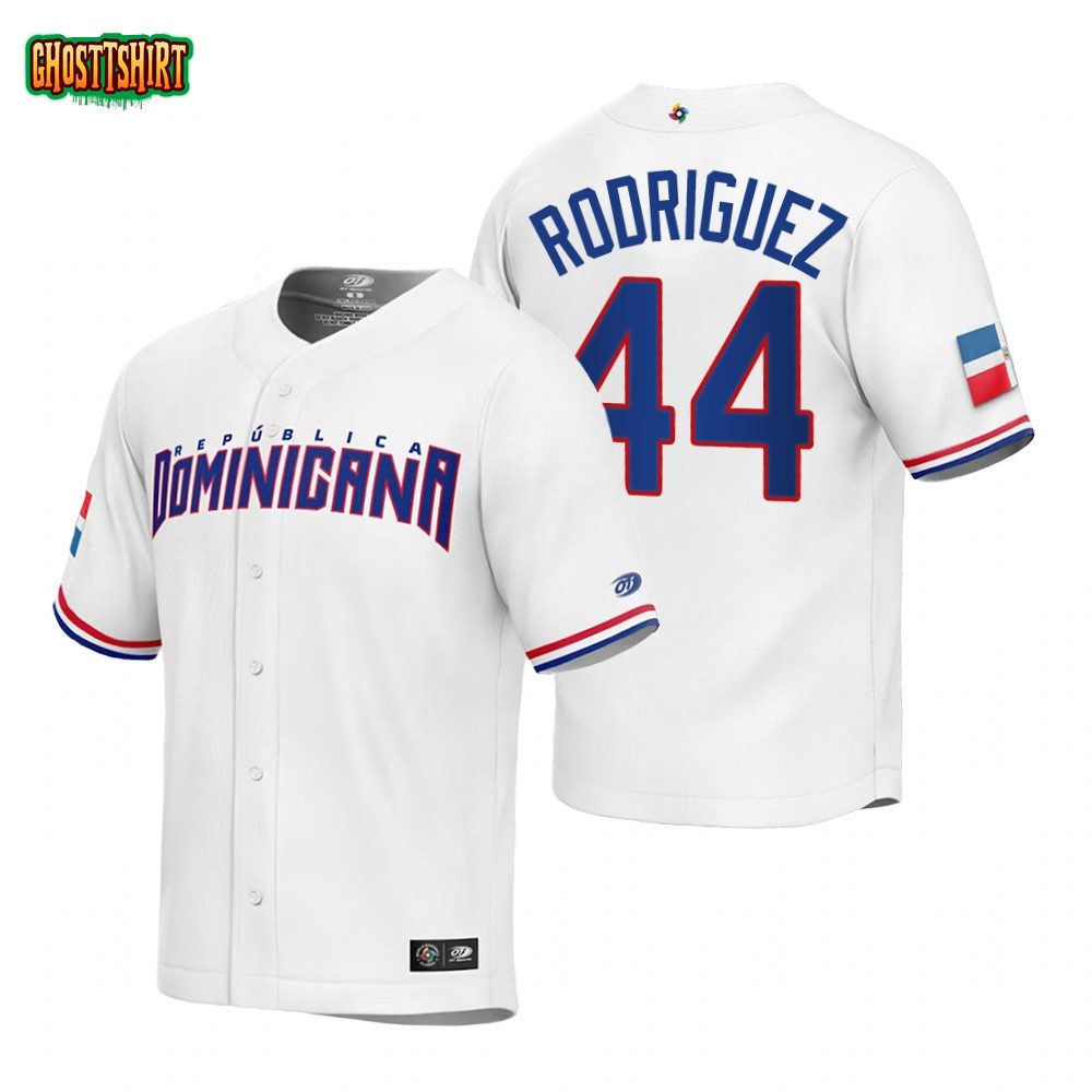 Dominican Republic Julio Rodriguez White Replica 2023 World Baseball