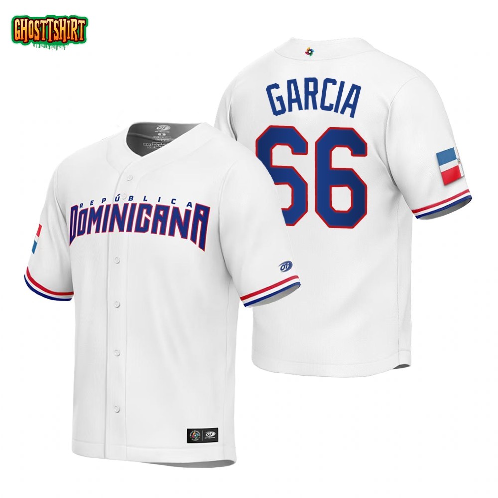 Dominican Republic Luis Garcia White Replica 2023 World Baseball