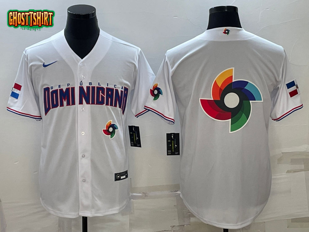 Dominican Republic White 2023 World Baseball Classic Jersey With Big Logo   Dominican Republic White 2023 World Baseball Classic Jersey With Big Logo Bdkw3 