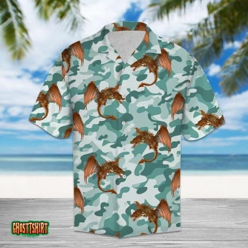 Dragon Camo Aloha Hawaiian Shirt