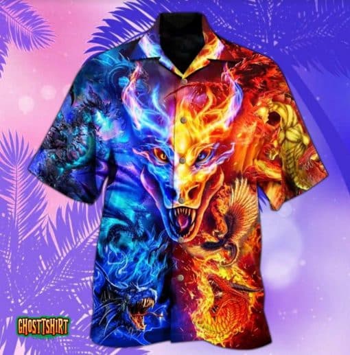 Dragon Fire And Water Aloha Hawaiian Shirt