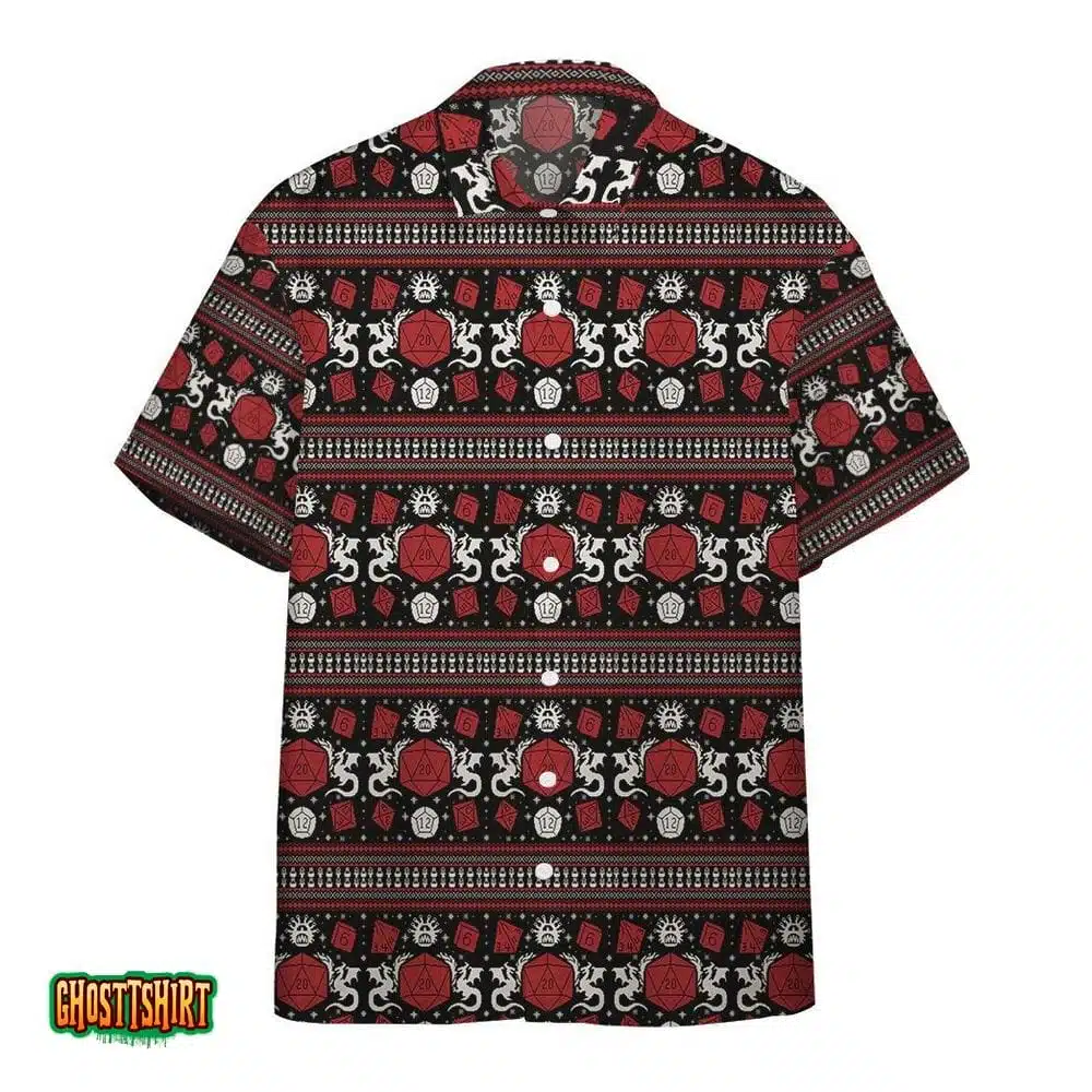 Dungeons And Dragons Ugly Sweater Custom Black Aloha Hawaiian Shirt