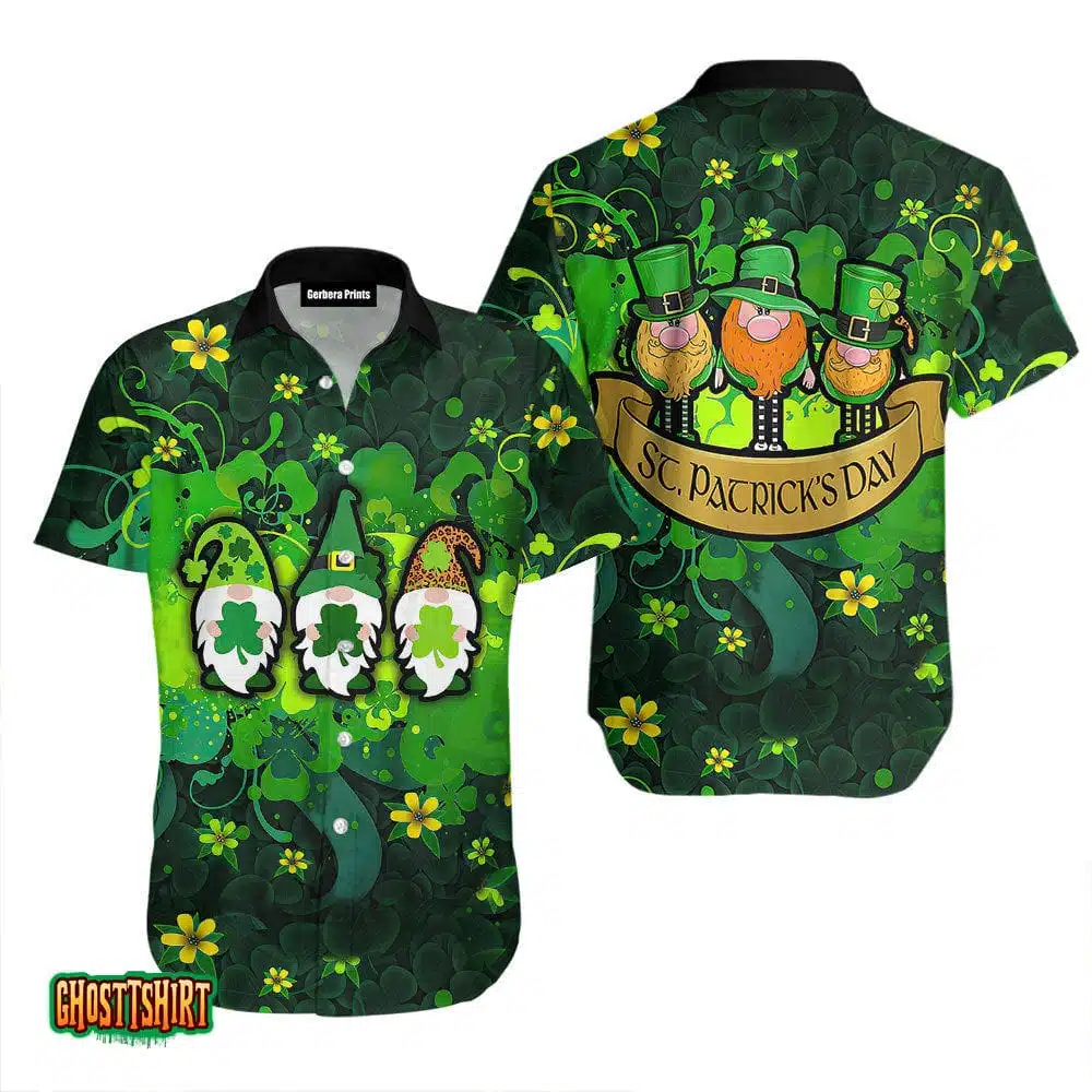 Dwarfs Irish Saint Patrick’s Day Green Aloha Hawaiian Shirt