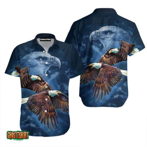 Eagle Blue Aloha Hawaiian Shirt