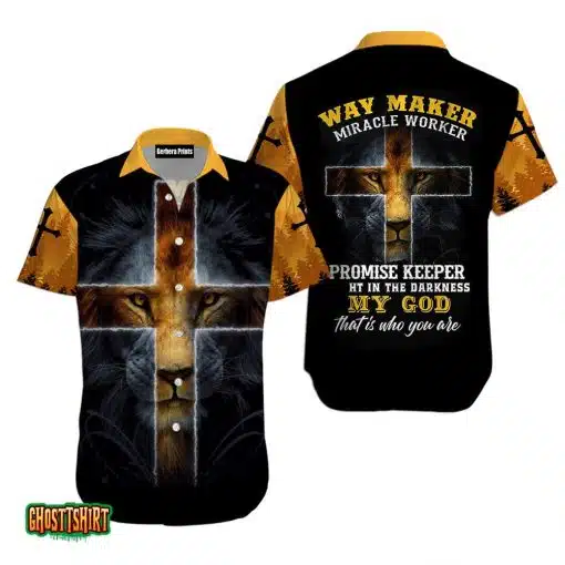 Easter Jesus Cross Lion Aloha Hawaiian Shirt