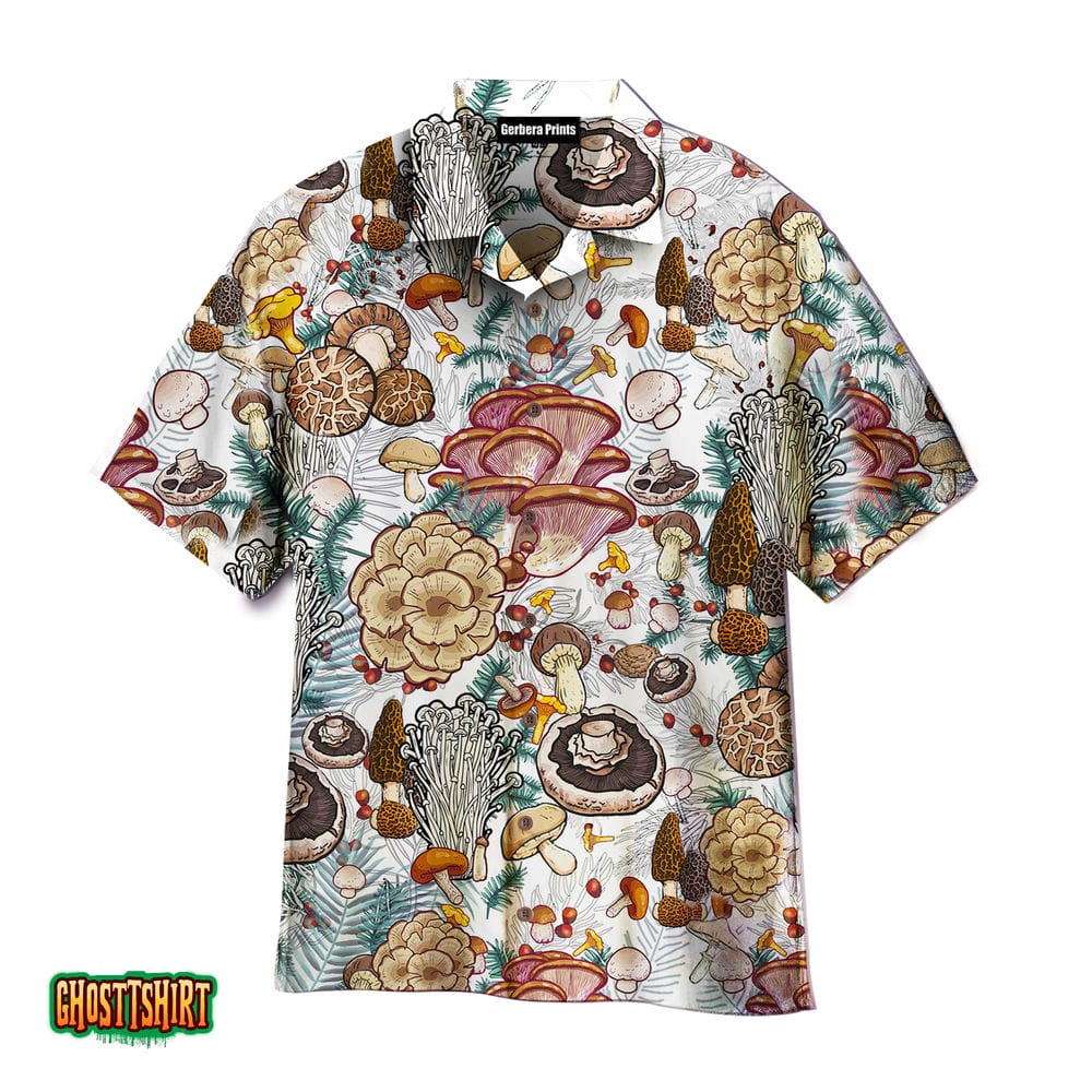 Edible Mushrooms Pattern Aloha Hawaiian Shirt