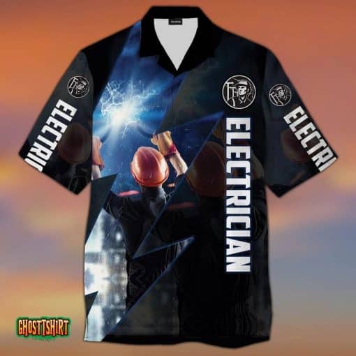 Electrician Black Aloha Hawaiian Shirt