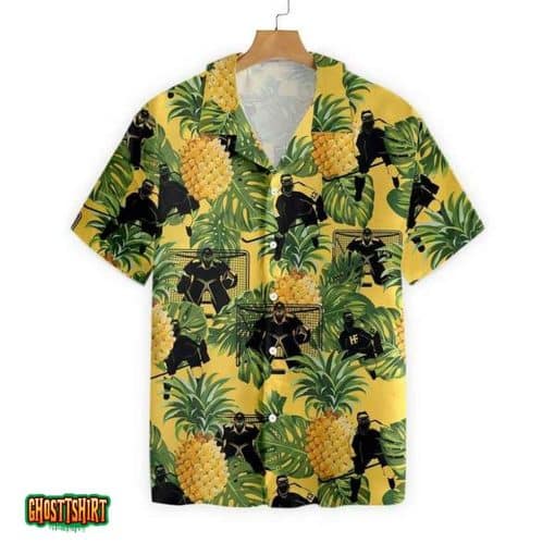 Famille Hockey Yellow Aloha Hawaiian Shirt
