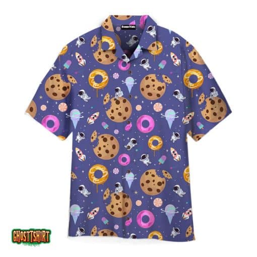 Fantasy Chocolate Cookie And Astronaut Aloha Hawaiian Shirt