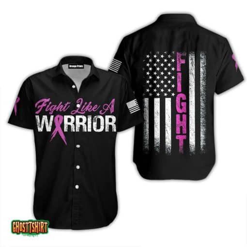 Fight Like A Warrior Black Aloha Hawaiian Shirt