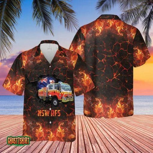 Fire Truck Aloha Hawaiian Shirt