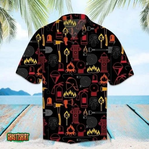 Firefighter Colourful Aloha Hawaii Shirt For Men Women