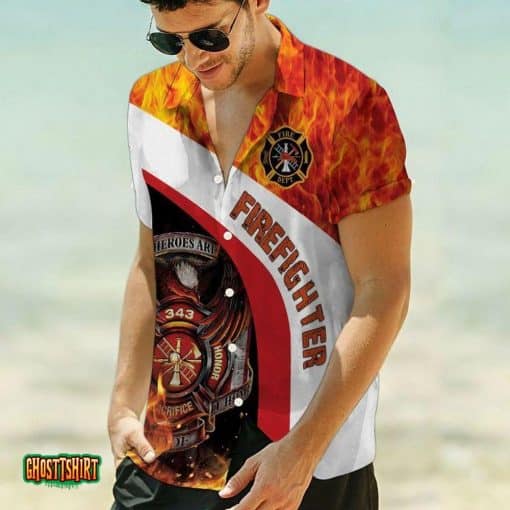 Firefighter The True Hero Aloha Hawaiian Shirt
