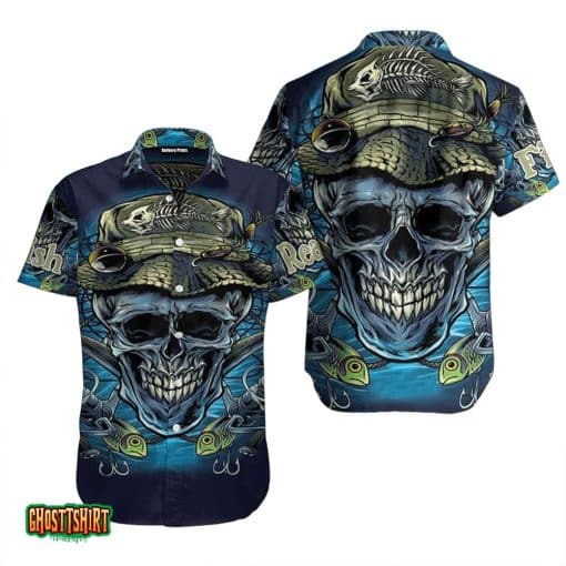 Fishing Rapper Blue Aloha Hawaiian Shirt