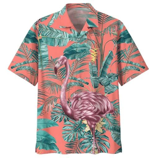 Flamingo Blue And Pink Aloha Hawaiian Shirt