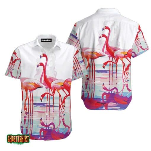 Flamingo Reflection Unisex Aloha Hawaiian Shirt