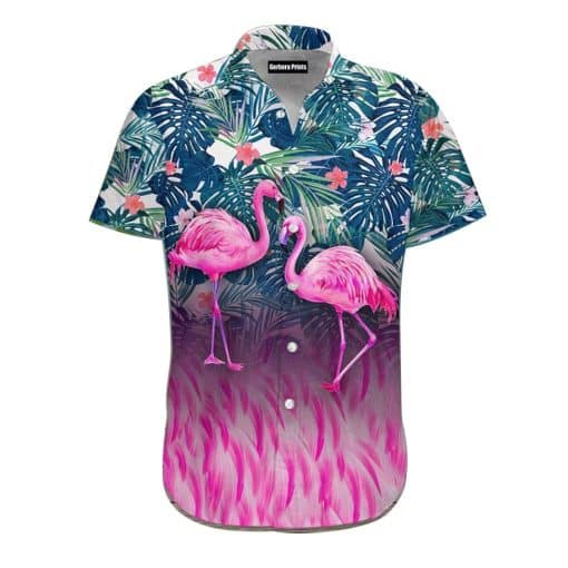 Flamingo V3 Tropical Pink Aloha Hawaii Shirt