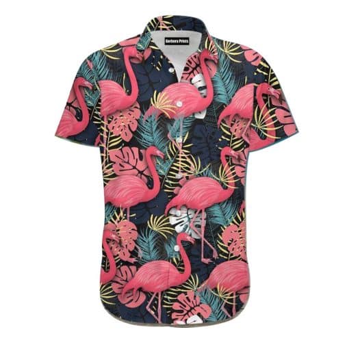 Flamingo V4 Tropical Pink Aloha Hawaii Shirt