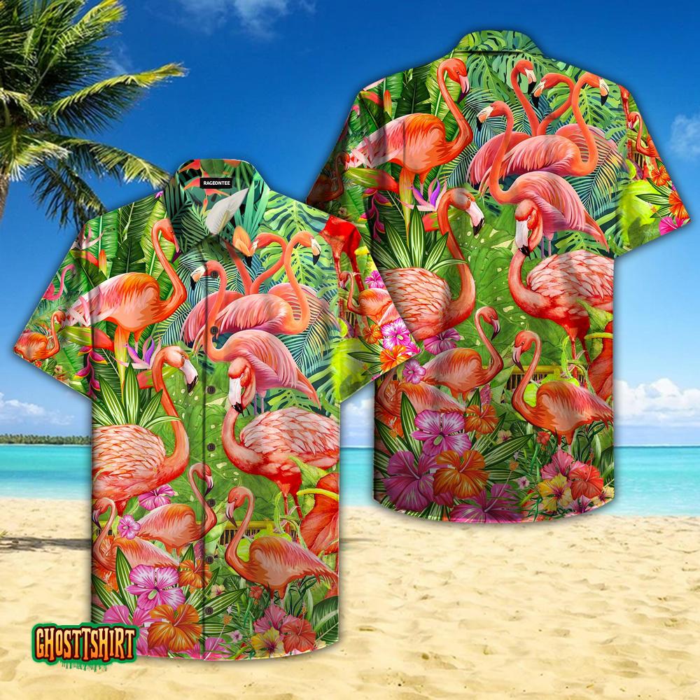 Flamingo Why Fit In When You Were Born To Stand Out Aloha Hawaii Shirt ...