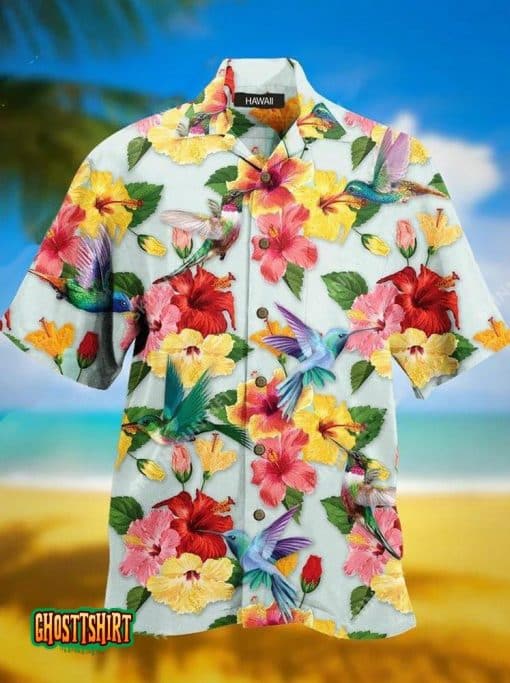 Flower Tropical White Aloha Hawaiian Shirt