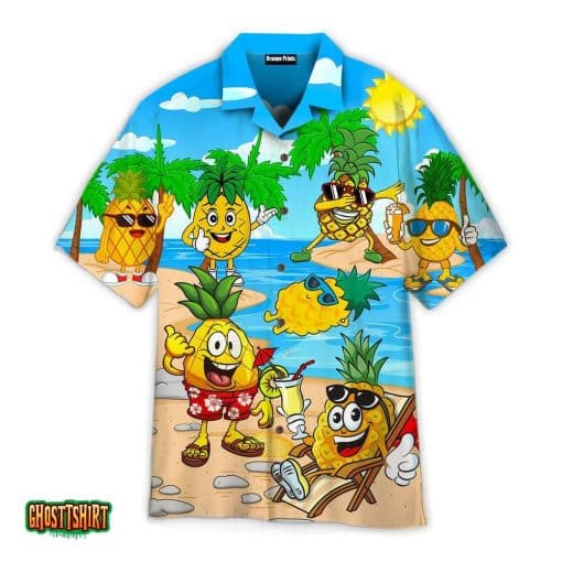 Fruit Pineapple Love Tropical Beach Aloha Hawaiian Shirt