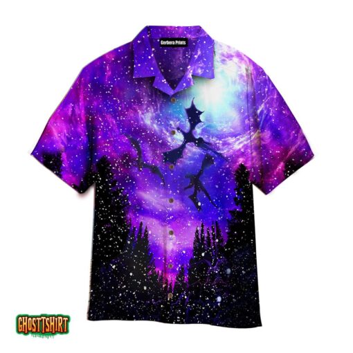 Galaxy Dragon In The Forest Aloha Hawaiian Shirt