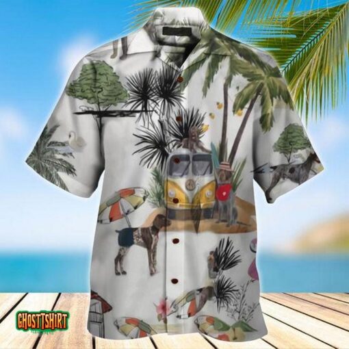 German Wirehaired Aloha Hawaiian Shirt
