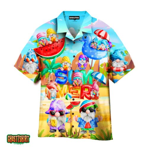 Gnomes And Beach Hello Summer Aloha Hawaiian Shirt