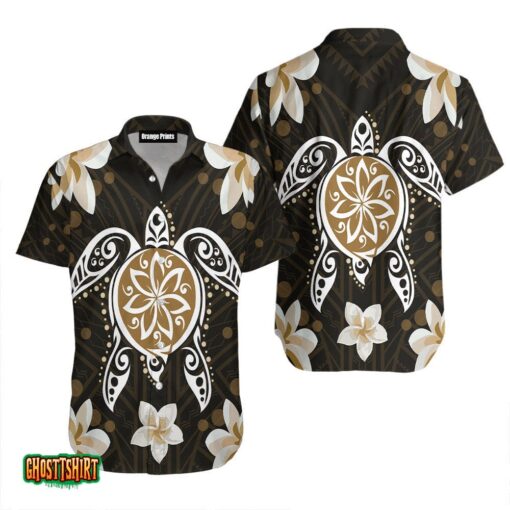 Gold Turtle Aloha Hawaiian Shirt