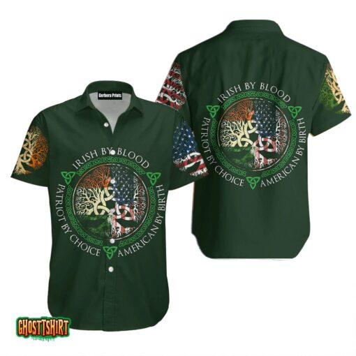 Green Irish By Blood Irish St Patricks Day Aloha Hawaiian Shirt