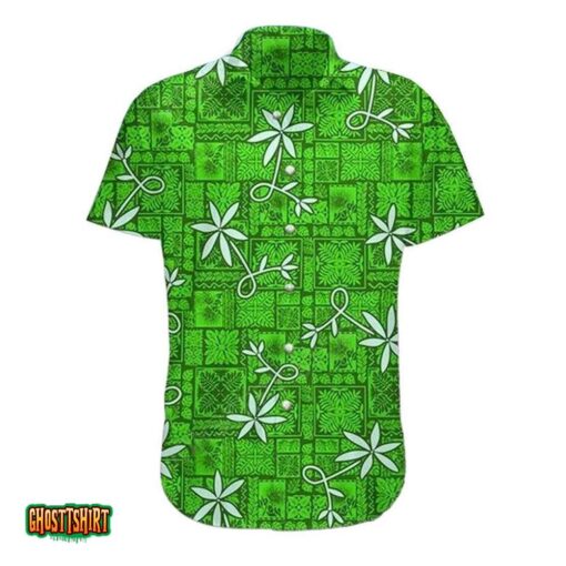 Green Tropical Pattern Aloha Hawaii Shirt For Men Women