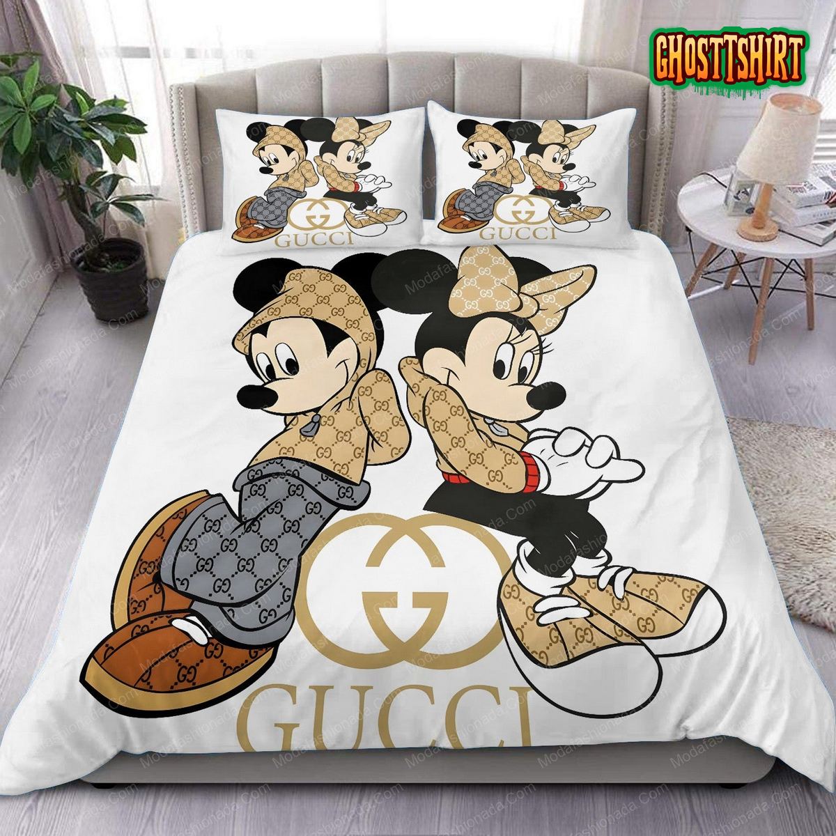 Gucci Mickey Mouse Wallpapers Brands 2 Bedding Set