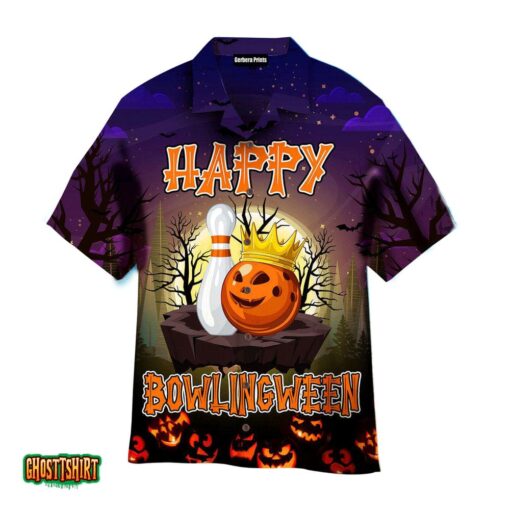 Halloween Bowling Happy Bowlinween Aloha Hawaiian Shirt