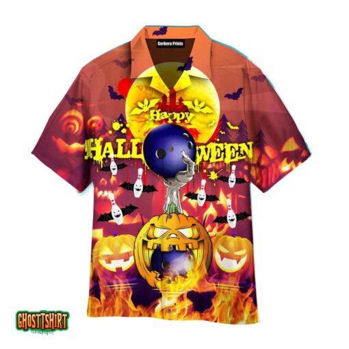 Halloween Bowling Pink And Colorful Aloha Hawaiian Shirt