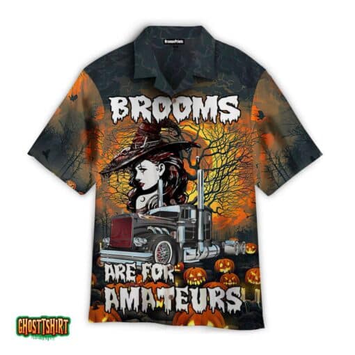 Halloween Brooms Are For Amateurs Aloha Hawaiian Shirt