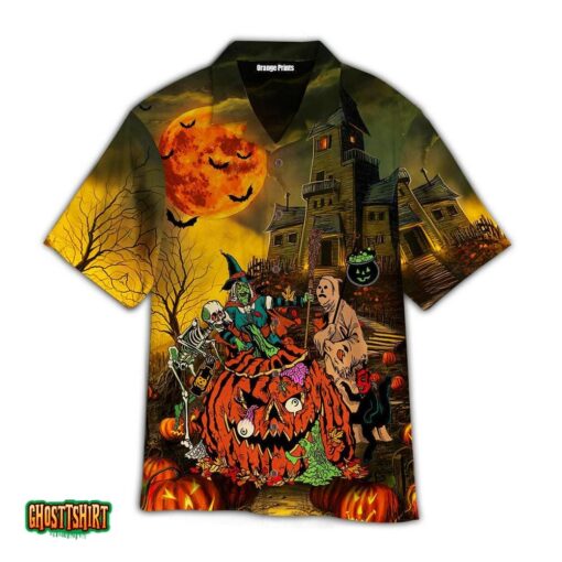 Halloween Screaming Aloha Hawaiian Shirt