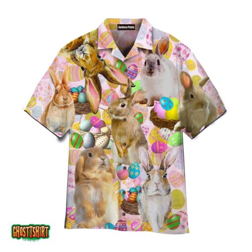 Happy Easter Bunny Day Easter Eggs Pattern Aloha Hawaiian Shirt