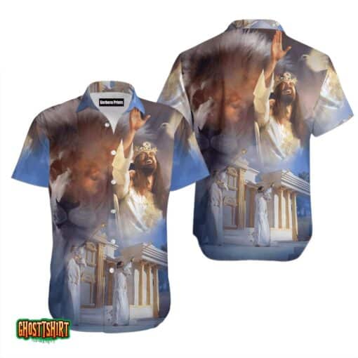 Happy Easter Jesus Blue Aloha Hawaiian Shirt