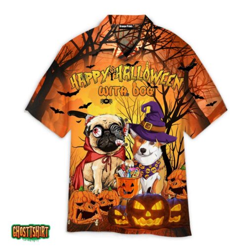 Happy Halloween With Dogs Aloha Hawaiian Shirt