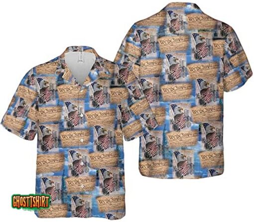 Happy Memorial Day USA Vintage Brown Aloha Hawaiian Shirt