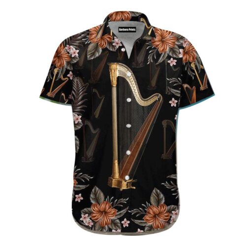 Harp Unisex Black Aloha Hawaiian Shirt