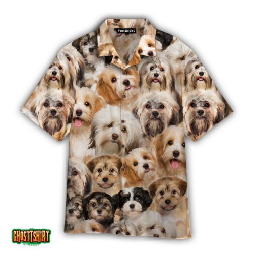 Havanese Dog Brown And White Awesome Aloha Hawaiian Shirt