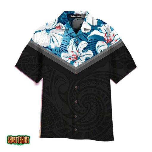 Hawaii Vintage Floral And Polynesian Pattern Aloha Hawaiian Shirt