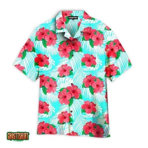 Hibicus Floral Pattern Aloha Hawaiian Shirt