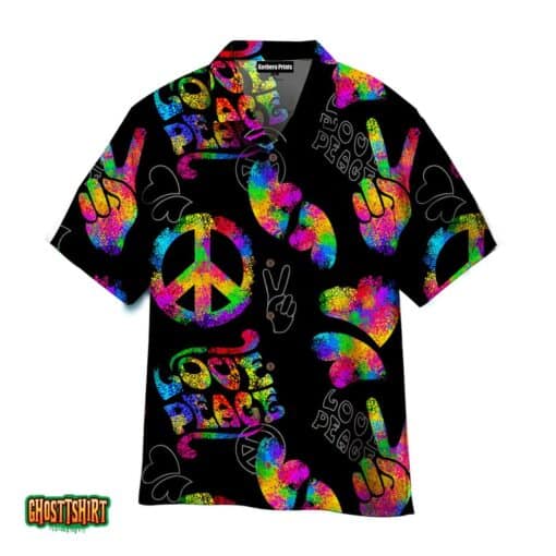 Hippie Colourful Aloha Hawaii Hawaiian Shirt