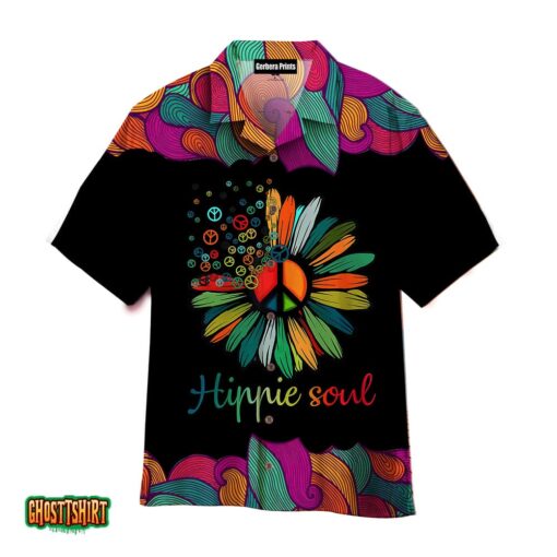 Hippie Soul Colorful Flower Aloha Hawaiian Shirt