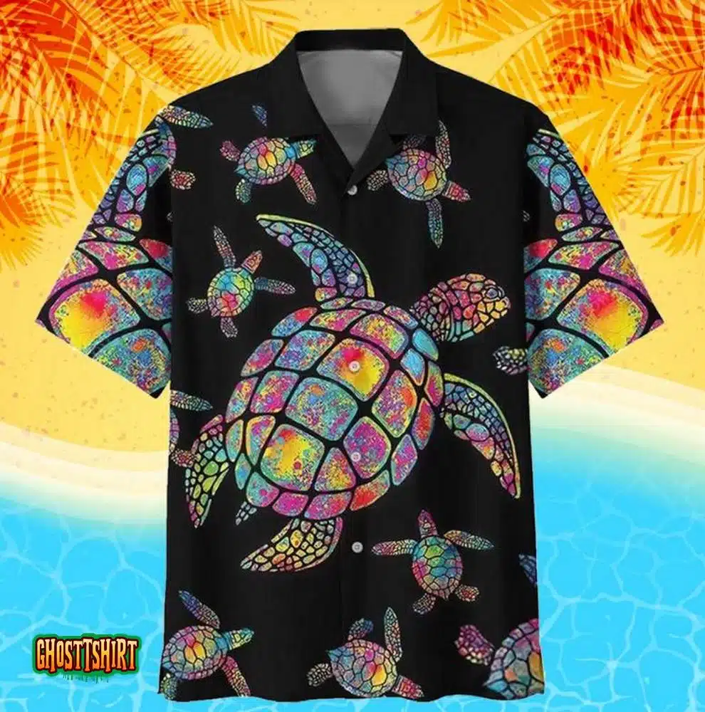 Hippie Turtle Love Ocean Aloha Hawaiian Shirt Hippie Turtle Love Ocean Aloha Hawaiian Shirt