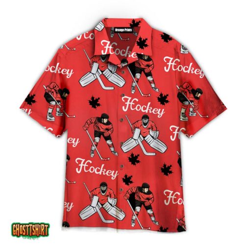 Hockey Players Aloha Hawaiian Shirt